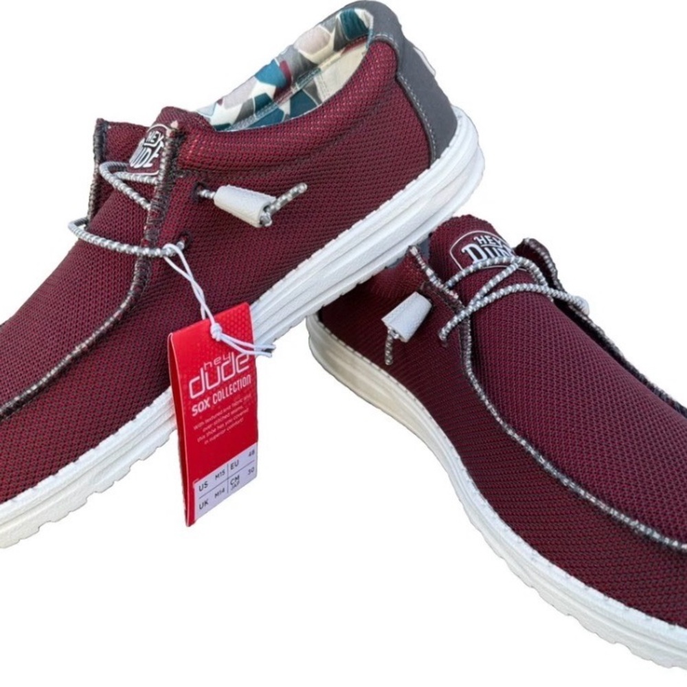Hey Dude Wally Sox Men's Triple Needle Slip- On Shoe Color Karanda Red, Size M15